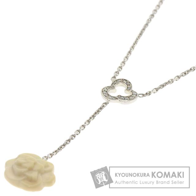 シャネル CHANEL  カメリア ダイヤモンド  ネックレス K18ホワイトゴールド レディース  中古