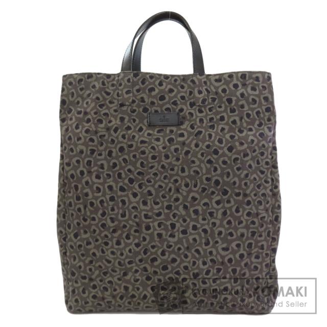 グッチ GUCCI 341739 レオパード柄 トートバッグ キャンバス レディース 中古