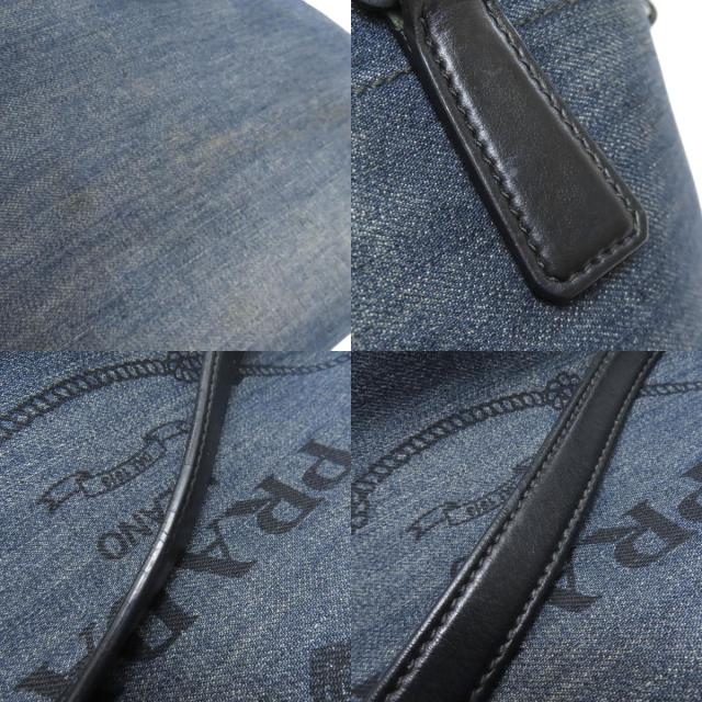プラダ PRADA  ロゴ  トートバッグ デニム レディース  中古_7