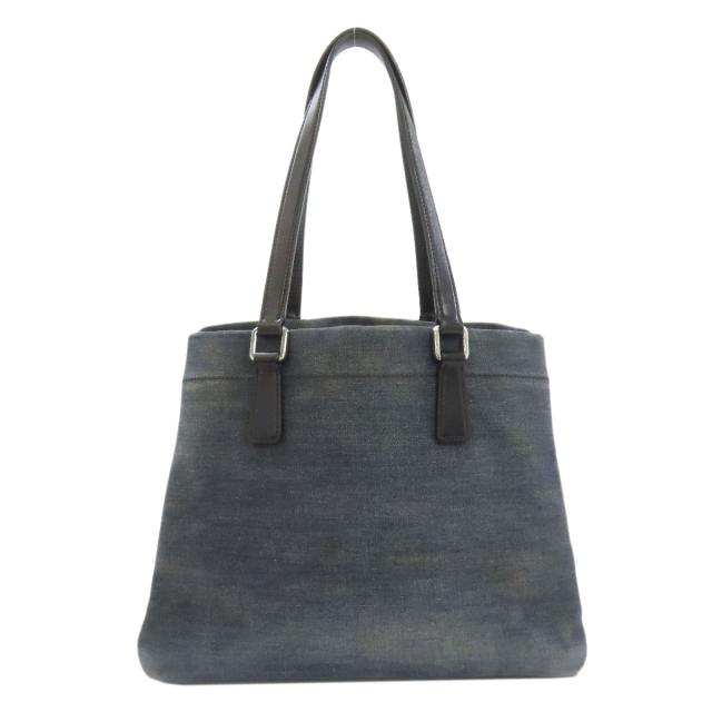 プラダ PRADA  ロゴ  トートバッグ デニム レディース  中古_2
