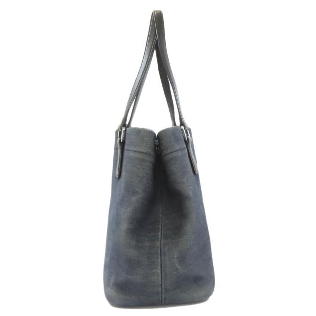 プラダ PRADA  ロゴ  トートバッグ デニム レディース  中古_3