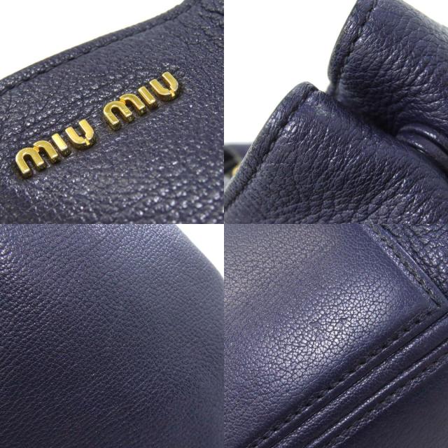 ミュウミュウ MIUMIU ロゴ トートバッグ レザー レディース 中古_7