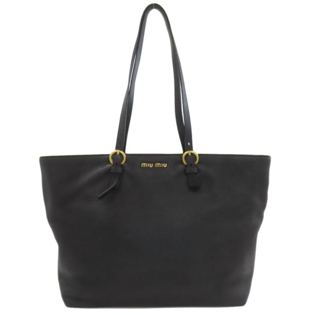 ミュウミュウ MIUMIU ロゴ トートバッグ レザー レディース 中古_1