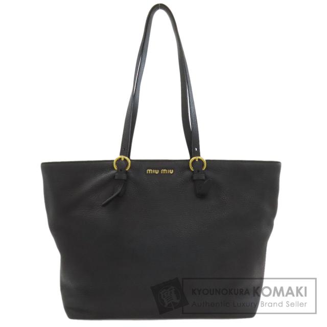 ミュウミュウ MIUMIU ロゴ トートバッグ レザー レディース 中古