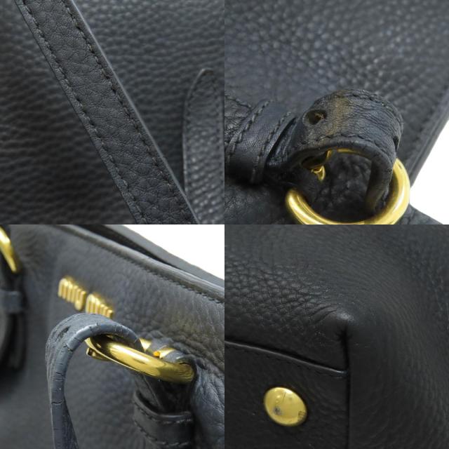 ミュウミュウ MIUMIU ロゴ トートバッグ レザー レディース 中古_8