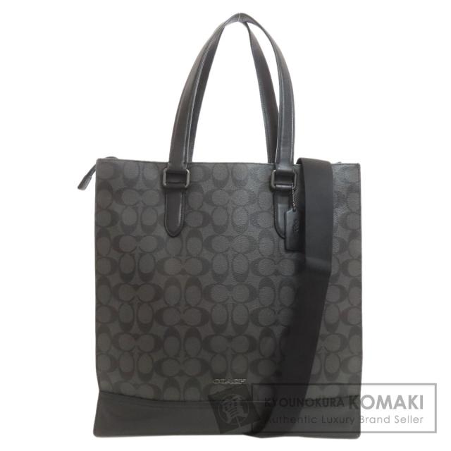 コーチ COACH C3232 シグネチャー 2WAY トートバッグ PVC レディース 中古