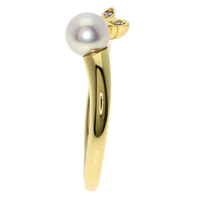 ミキモト MIKIMOTO パール 真珠 ダイヤモンド リング・指輪 K18イエローゴールド 中古_3