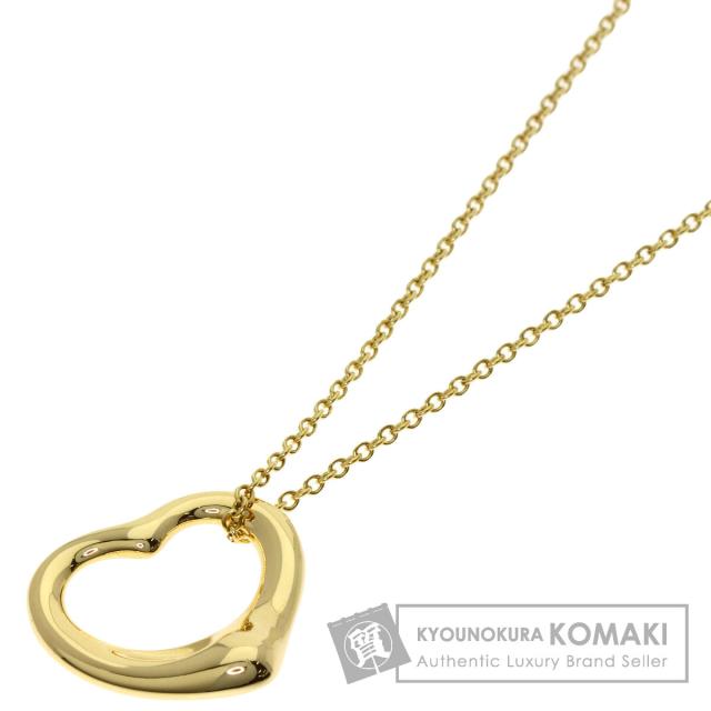 ティファニー TIFFANY&Co. オープンハート ネックレス K18イエロー 
