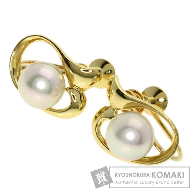ミキモト MIKIMOTO パール 真珠 イヤリング K18イエローゴールド 
