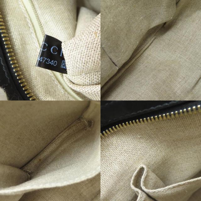 グッチ GUCCI 449241 アウトレット グッチシマ マイクロシマ 2WAY ハンドバッグ レザー 中古_5