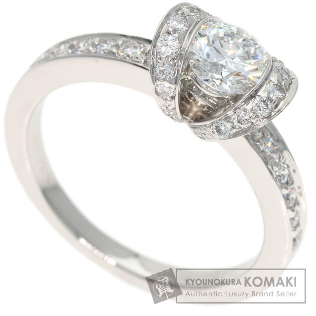 ティファニー TIFFANY&amp;Co.  リボン ダイヤモンド  リング・指輪 プラチナPT950 レディース  中古