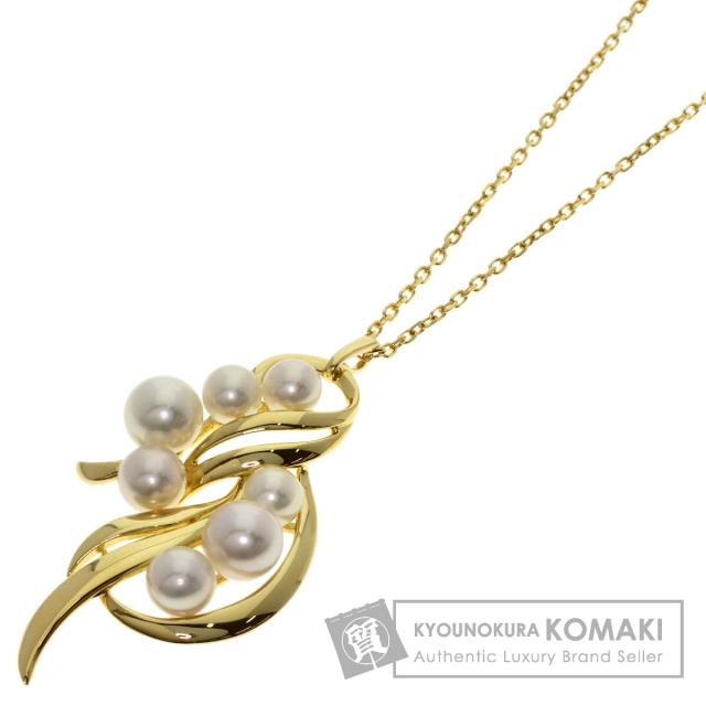ミキモト MIKIMOTO  パール 真珠  ネックレス K18イエローゴールド レディース  中古
