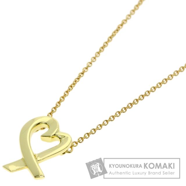 ティファニー TIFFANY&Co. ラビングハート ネックレス K18イエローゴールド レディース 中古