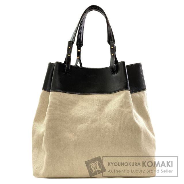 ボッテガヴェネタ BOTTEGA VENETA  ロゴ  トートバッグ キャンバス レディース  中古