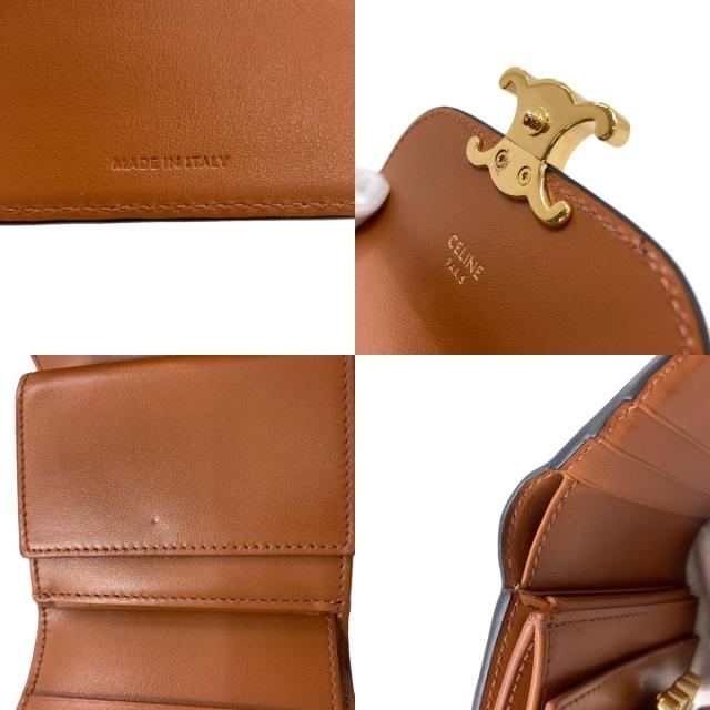 セリーヌ CELINE トリオンフ 二つ折り財布（小銭入れあり） レザー レディース 中古_7