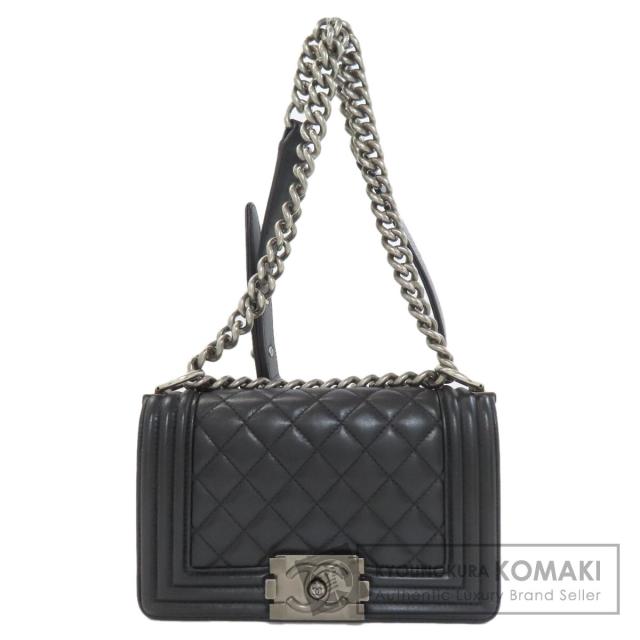 シャネル CHANEL  ボーイシャネル チェーンショルダー シルバー金具  ショルダーバッグ 中古