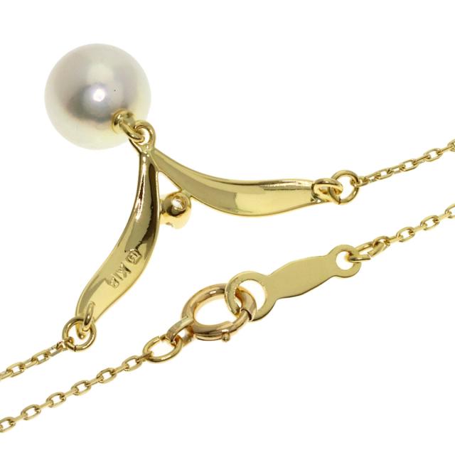 ミキモト MIKIMOTO パール 真珠 ダイヤモンド ネックレス K18イエローゴールド レディース 中古_2