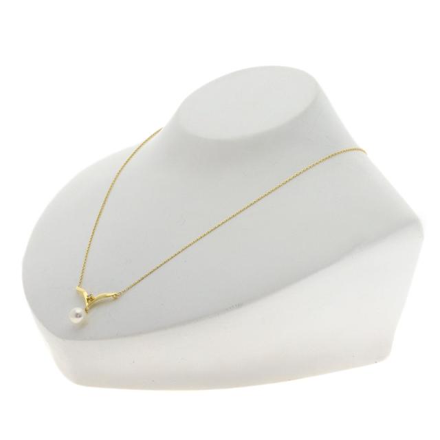 ミキモト MIKIMOTO パール 真珠 ダイヤモンド ネックレス K18イエローゴールド レディース 中古_4