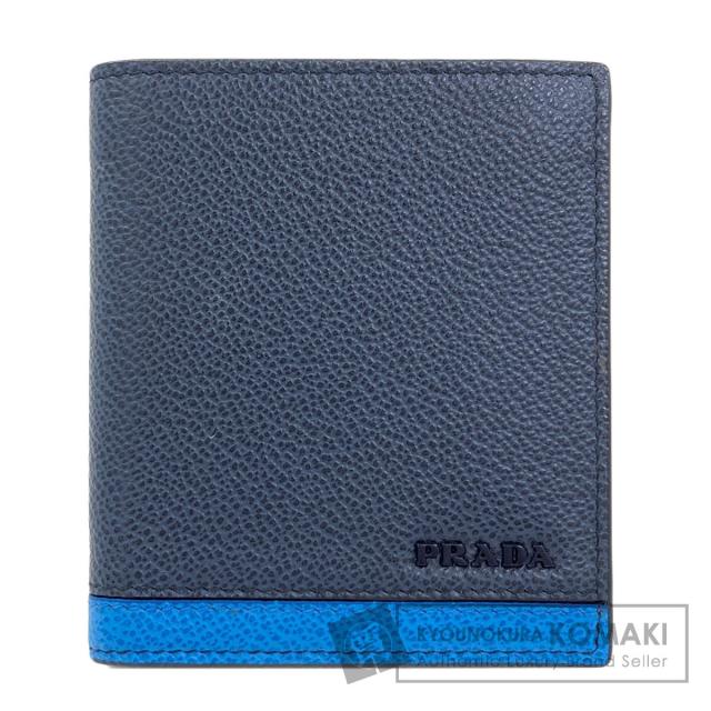 プラダ PRADA ロゴ 二つ折り財布（小銭入れなし） レザー レディース 中古 18,865円