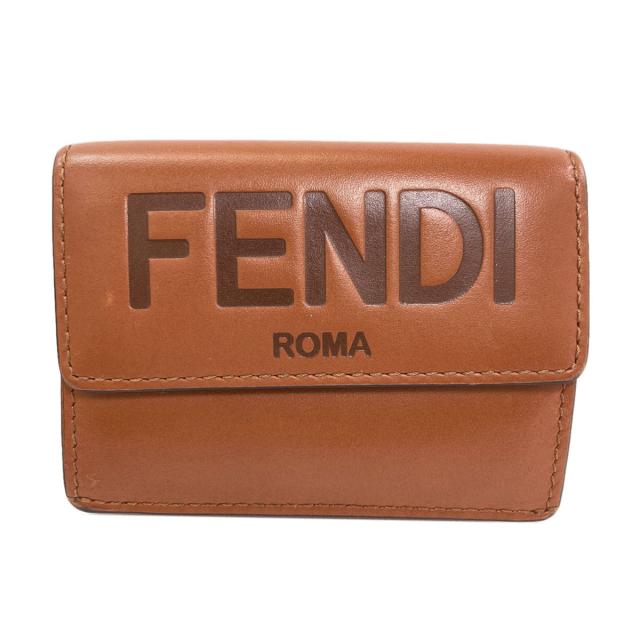 フェンディ FENDI 三つ折り財布 二つ折り財布（小銭入れあり） レザー レディース 中古_1