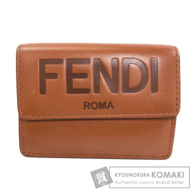 フェンディ FENDI 三つ折り財布 二つ折り財布（小銭入れあり） レザー レディース 中古