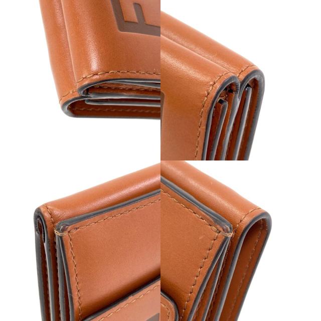 フェンディ FENDI 三つ折り財布 二つ折り財布（小銭入れあり） レザー レディース 中古_9
