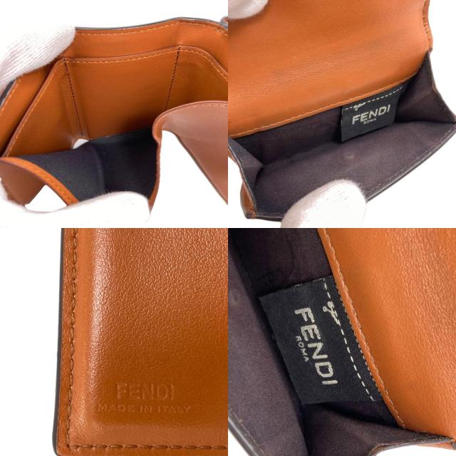 フェンディ FENDI 三つ折り財布 二つ折り財布（小銭入れあり） レザー レディース 中古_5