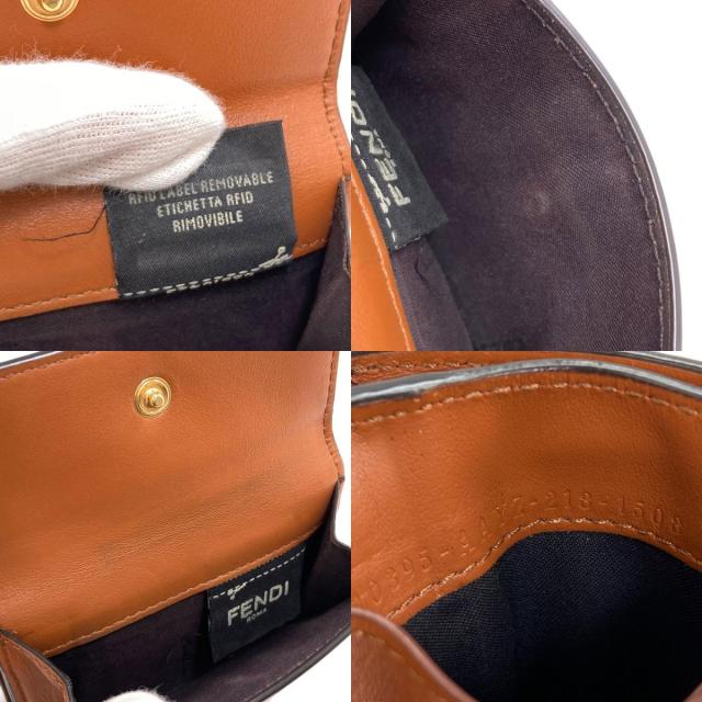 フェンディ FENDI 三つ折り財布 二つ折り財布（小銭入れあり） レザー レディース 中古_6