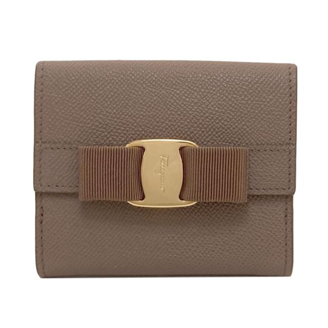 サルヴァトーレフェラガモ Salvatore Ferragamo ヴァラリボン 二つ折り財布（小銭入れあり） 中古_1