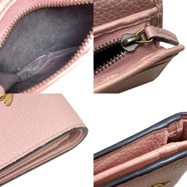 グッチ GUCCI 460185 アニマリエ ビー 二つ折り財布（小銭入れあり） レザー レディース 中古_7