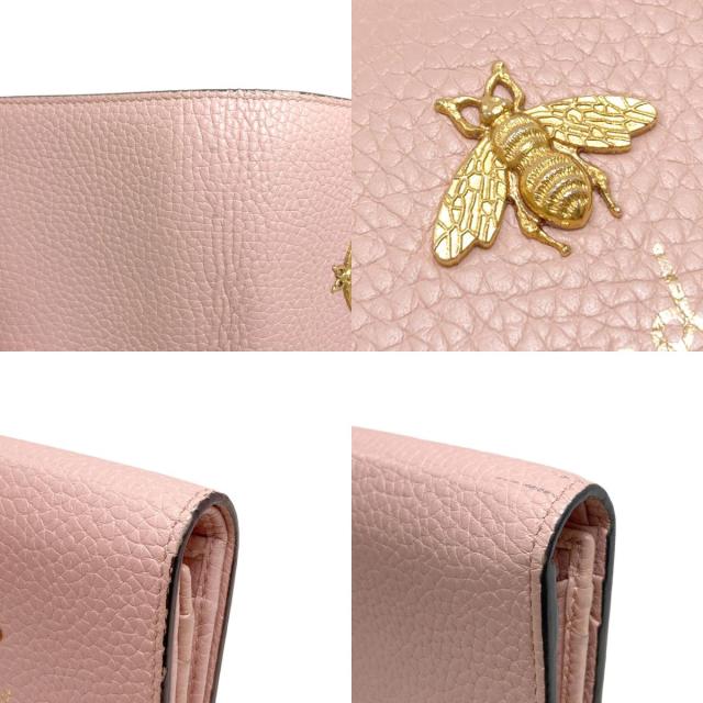 グッチ GUCCI 460185 アニマリエ ビー 二つ折り財布（小銭入れあり） レザー レディース 中古_8