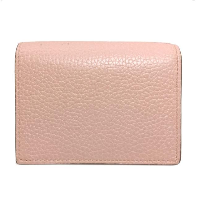 グッチ GUCCI 460185 アニマリエ ビー 二つ折り財布（小銭入れあり） レザー レディース 中古_2