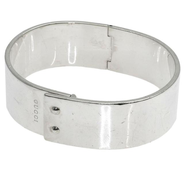 グッチ GUCCI  ロゴ バングル  ブレスレット シルバー レディース  中古_1