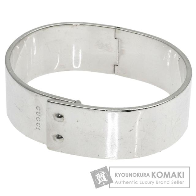 グッチ GUCCI  ロゴ バングル  ブレスレット シルバー レディース  中古