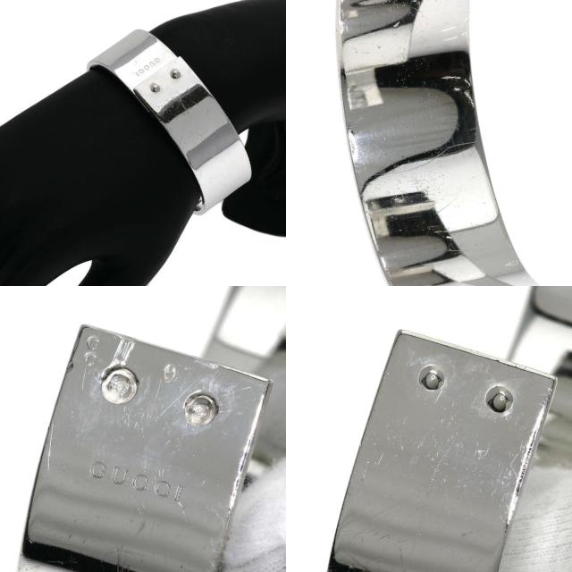 グッチ GUCCI  ロゴ バングル  ブレスレット シルバー レディース  中古_8