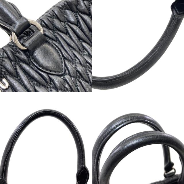 ミュウミュウ MIUMIU クリスタル マテラッセ 2WAY トートバッグ カーフ レディース 中古_8