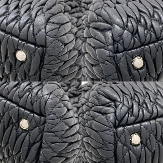 ミュウミュウ MIUMIU クリスタル マテラッセ 2WAY トートバッグ カーフ レディース 中古_9