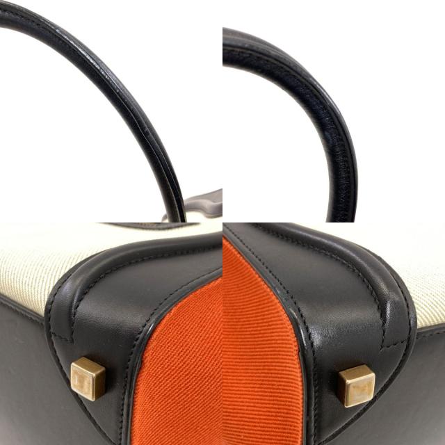 セリーヌ CELINE ラゲージマイクロ ハンドバッグ キャンバス レディース 中古_8