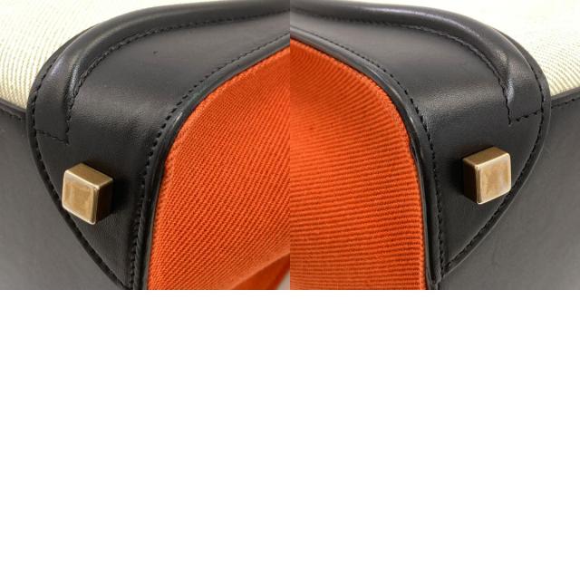 セリーヌ CELINE ラゲージマイクロ ハンドバッグ キャンバス レディース 中古_9