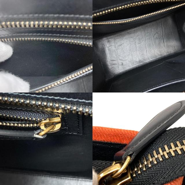 セリーヌ CELINE ラゲージマイクロ ハンドバッグ キャンバス レディース 中古_5