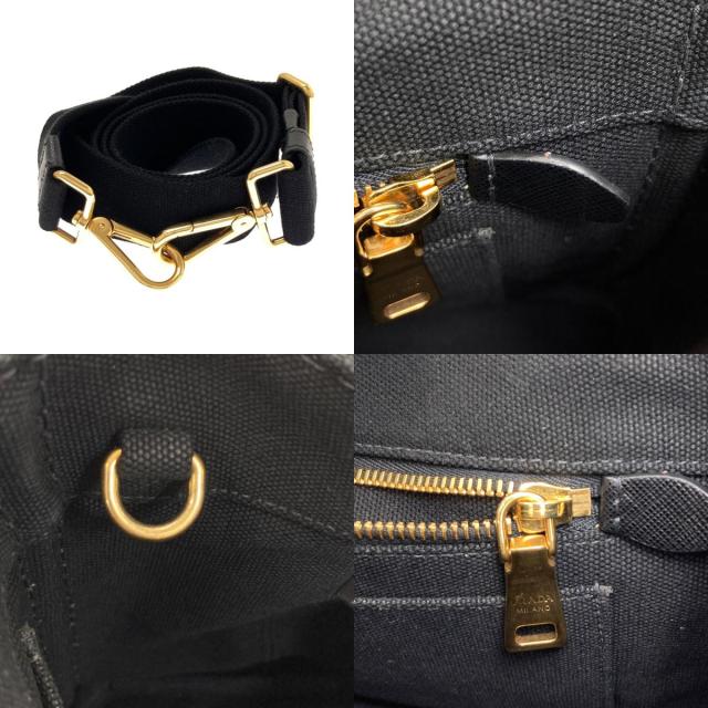 プラダ PRADA カナパミニ 2WAY ハンドバッグ キャンバス レディース 中古_7