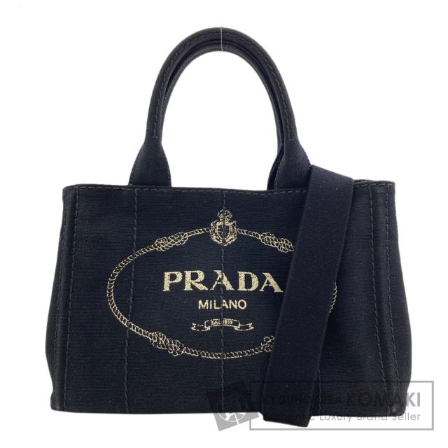 プラダ PRADA カナパミニ 2WAY ハンドバッグ キャンバス レディース 中古