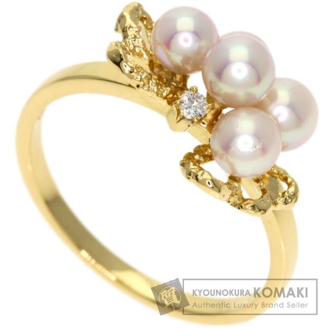 タサキ TASAKI パール 真珠 ダイヤモンド リング・指輪 K18イエローゴールド レディース 中古