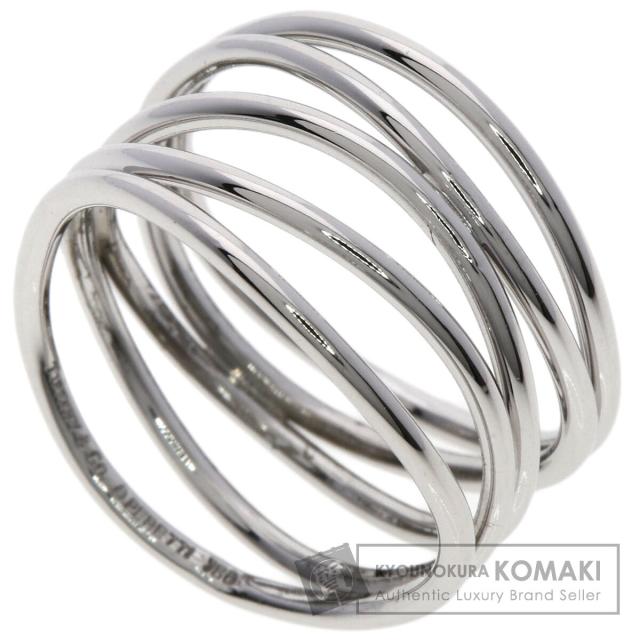 ティファニー TIFFANY&amp;Co.  ウェーブ 5ロウ  リング・指輪 K18ホワイトゴールド レディース  中古