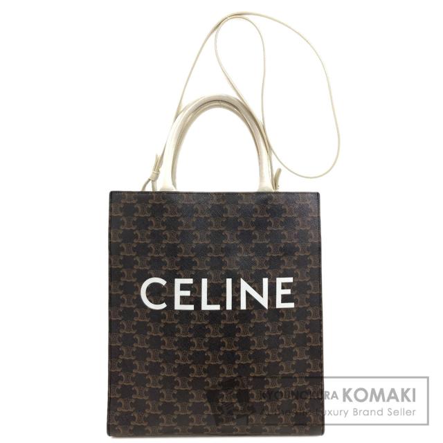 セリーヌ CELINE バーティカルカバ トリオンフ 2WAY ハンドバッグ PVC レディース 中古