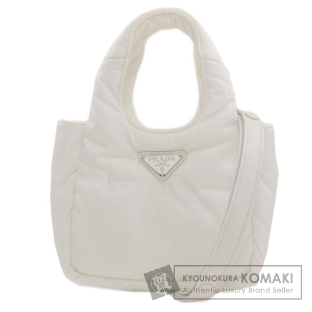 プラダ PRADA ロゴ金具 2WAY ハンドバッグ ナイロン素材 レディース 中古