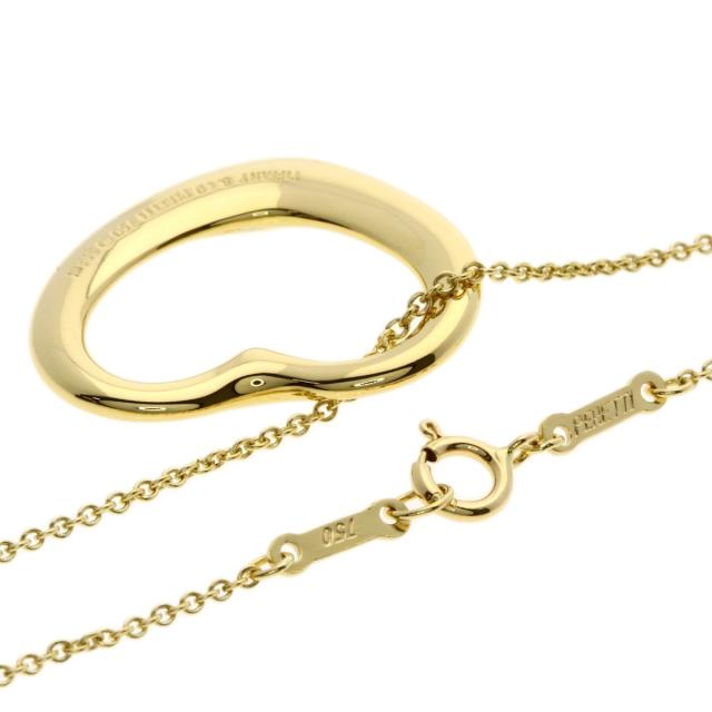 ティファニー TIFFANY&amp;Co.  オープンハート 5P ダイヤモンド  ネックレス K18イエローゴールド 中古_2