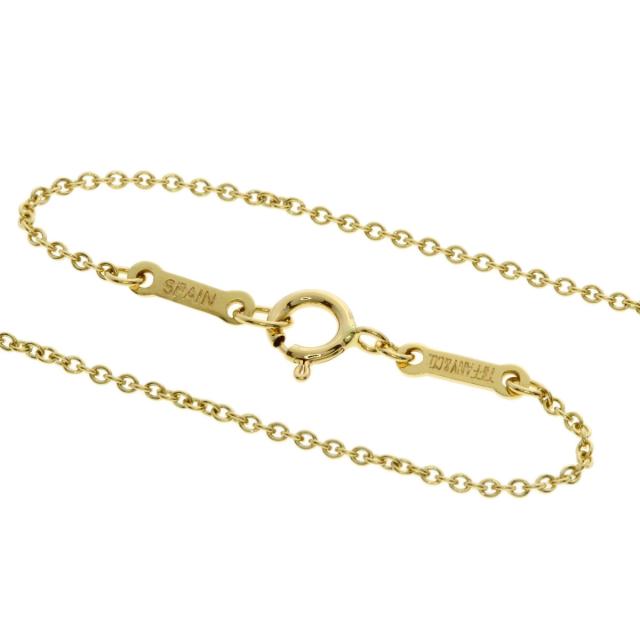 ティファニー TIFFANY&amp;Co.  オープンハート 5P ダイヤモンド  ネックレス K18イエローゴールド 中古_3