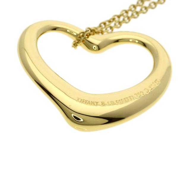 ティファニー TIFFANY&amp;Co.  オープンハート 5P ダイヤモンド  ネックレス K18イエローゴールド 中古_5