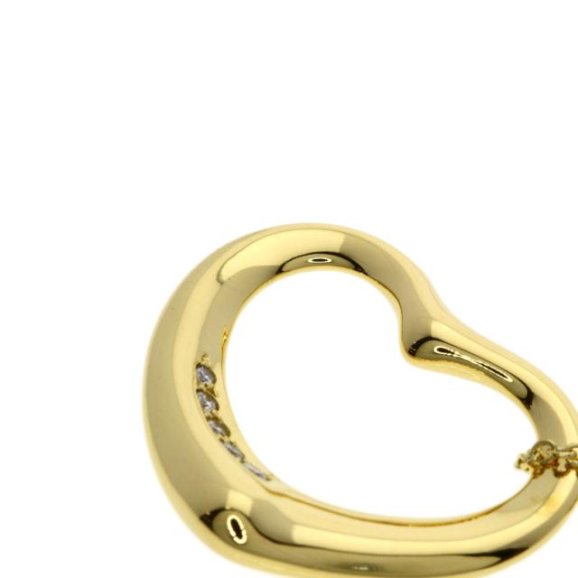 ティファニー TIFFANY&amp;Co.  オープンハート 5P ダイヤモンド  ネックレス K18イエローゴールド 中古_6